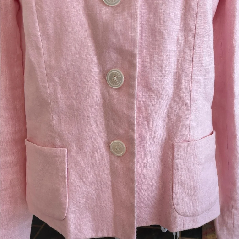 CHAPS Soft Pink Women's Linen Lined Jacket 10 - Picture 12 of 17